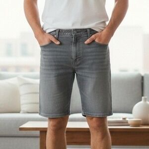 Levi Strauss Co 569 Men's Shorts Gray Denim - Size 36